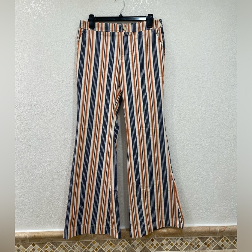 Anthropologie stripped flare pants size 4 - Picture 4 of 8